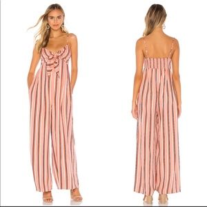 Jack By BB Dakota Just My Stripe Bow Tie Jumpsuit